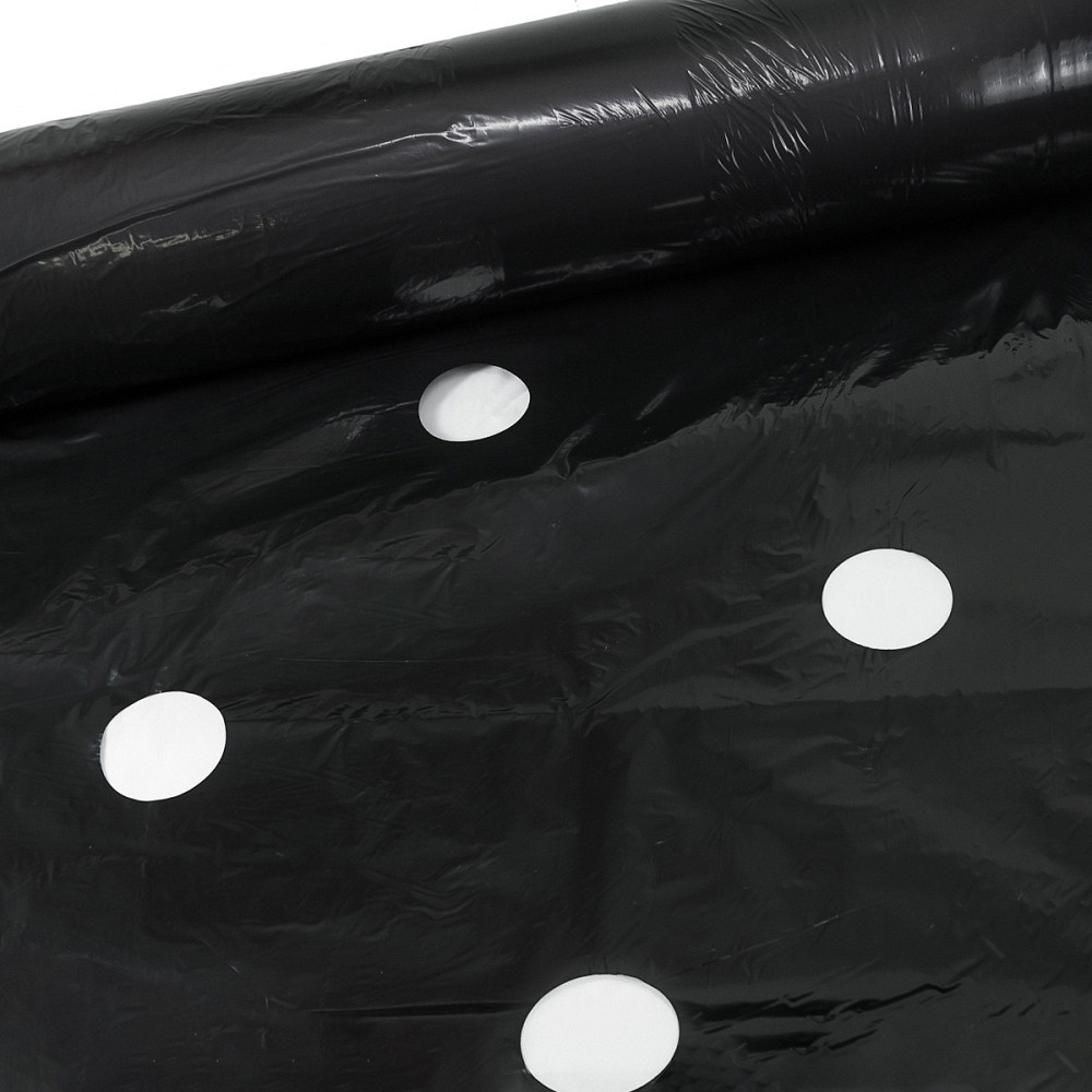 Плівка 30 мкм 1.20м* 1000м плівка чорна для мульчування перфорована 3 отвори Дніпро - фото 1