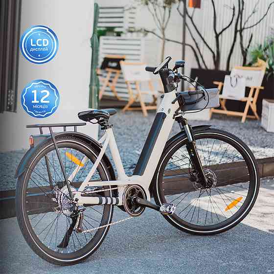 Электровелосипед OKAI EB10 Beige 28', 250(500)W, 14.4Ah, 100km, 25km\h, NFC, App, 29kg Киев