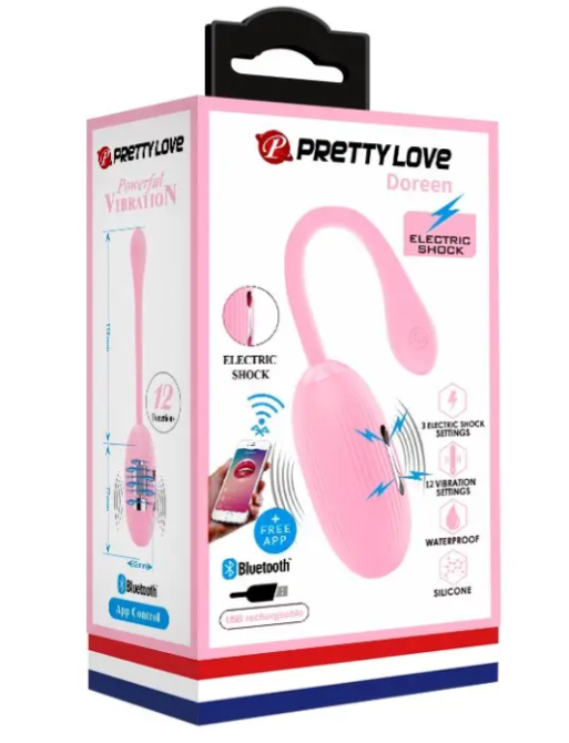 Виброяйцо с электростимуляцией, управляемое смартфоном Pretty Love Doreen Sex Aura Киев - изображение 10