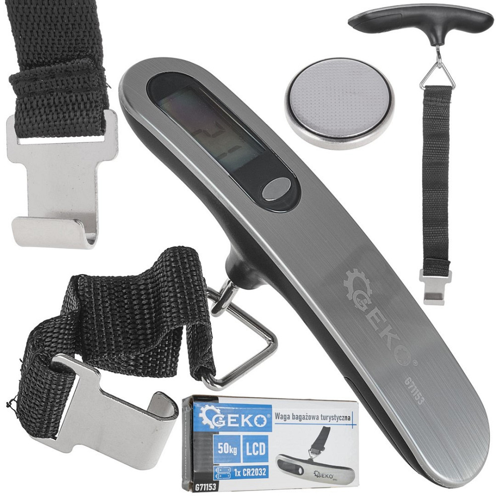 Ручна гакова туристична вага (кантар) "Geko" цифрова (електронна) до 50 кг Киев - изображение 1