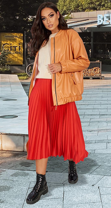 Яркая куртка из эко кожи (50) Киев - изображение 2