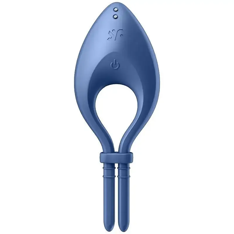 Ерекційне смарт-віброкільце ласо з регулюванням розміру Satisfyer Bullseye Blue Львів - фото 2