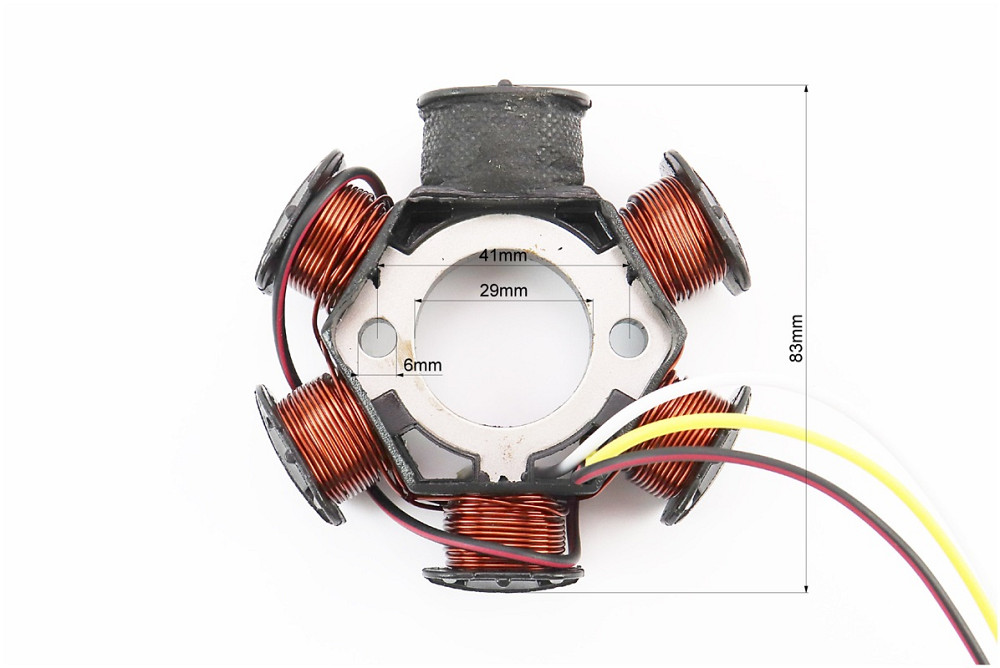 Статор магнето (генератора) Honda LEAD-90 (6 котушок роз'єм "мама 3 + 1") Київ - фото 3