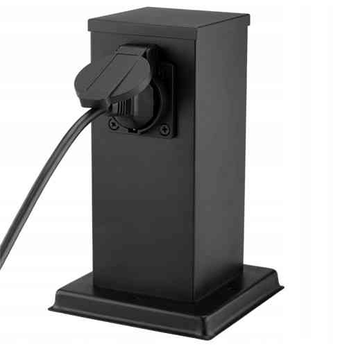 Столб уличный с 2 розетками 230В 16А 3860Вт, металлический влагозащищенный IP44 для сада, дачи и улицы Киев