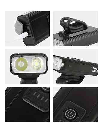 Велофара LED 2xT6 1500Лм USB повербанк IPX6 AC Prof BK04 Київ