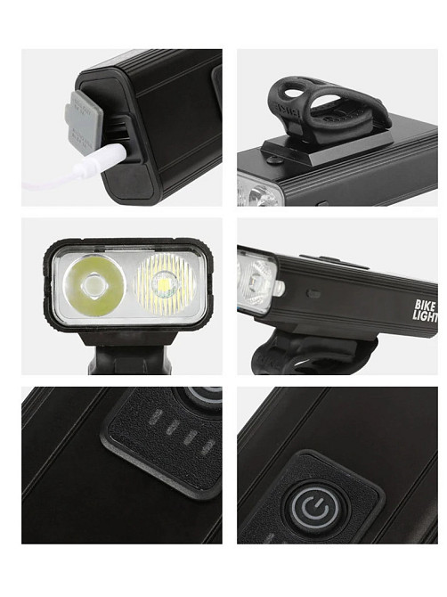 Велофара LED 2xT6 1500Лм USB повербанк IPX6 AC Prof BK04 Київ - фото 3