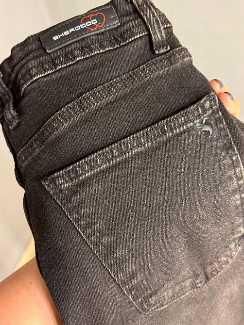 Джинсы женские Sherocco 7032 клеш от колена высокая посадка стрейчевые коричневые, чёрний з коричневим, 30, 30, 77 см, 104 см Киев - изображение 8