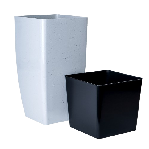 Вазон Квадро 22*22*41,5см Stone (світлий бетон) Алеана Житомир - фото 7