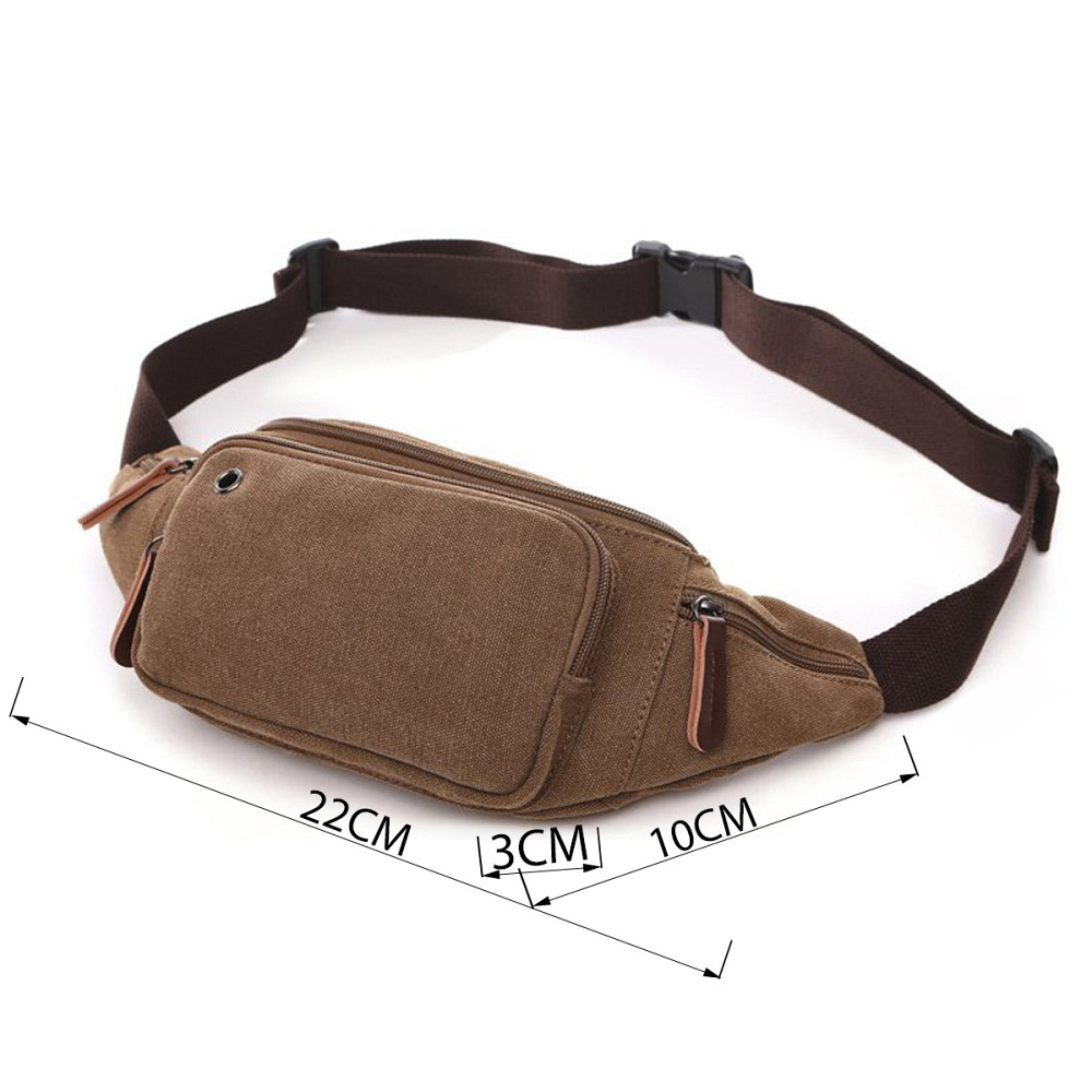 Сумка поясна текстильна Vintage 20176 Коричнева Київ - фото 3