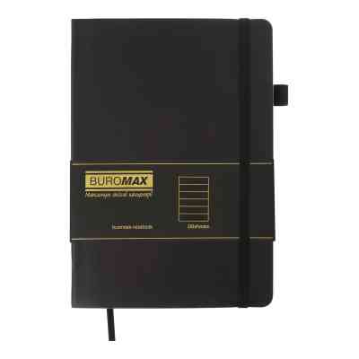 Книга записна Buromax BRIEF, L2U А5 96 аркушів лінія, чорний (BM.295204-01) Вінниця