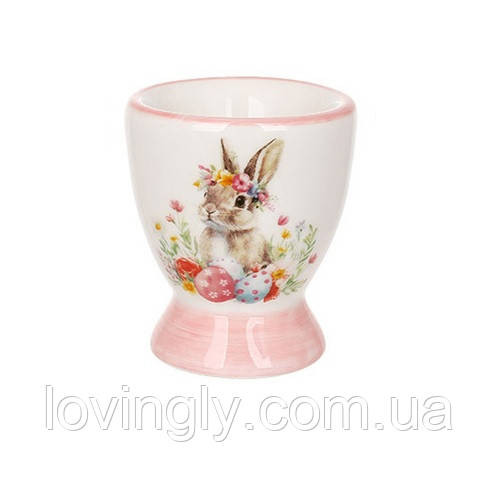 Подставка для яйца керамическая «Акварельные кролики в венках» - пасхальный декор Ирпень - изображение 7