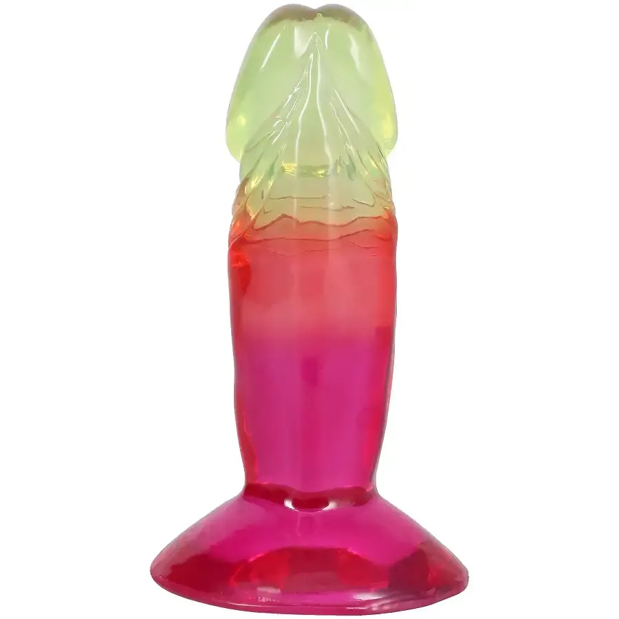 Дилдо Doc Johnson Crystal Jellies - 4.5 Inch Classic Dong - Rainbow Львів - фото 4