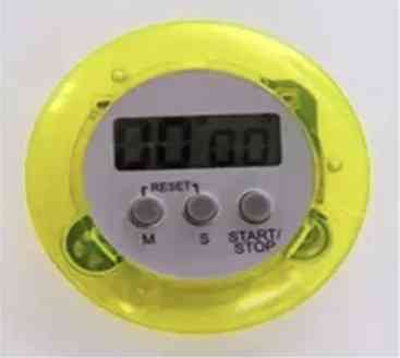 Таймер для кухні, зворотній відлік, колір жовтий, ЖК-дисплей, на магніті, з зажимом та підставкою на задній частині виробу Київ