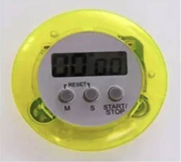 Таймер для кухні, зворотній відлік, колір жовтий, ЖК-дисплей, на магніті, з зажимом та підставкою на задній частині виробу Київ - фото 1