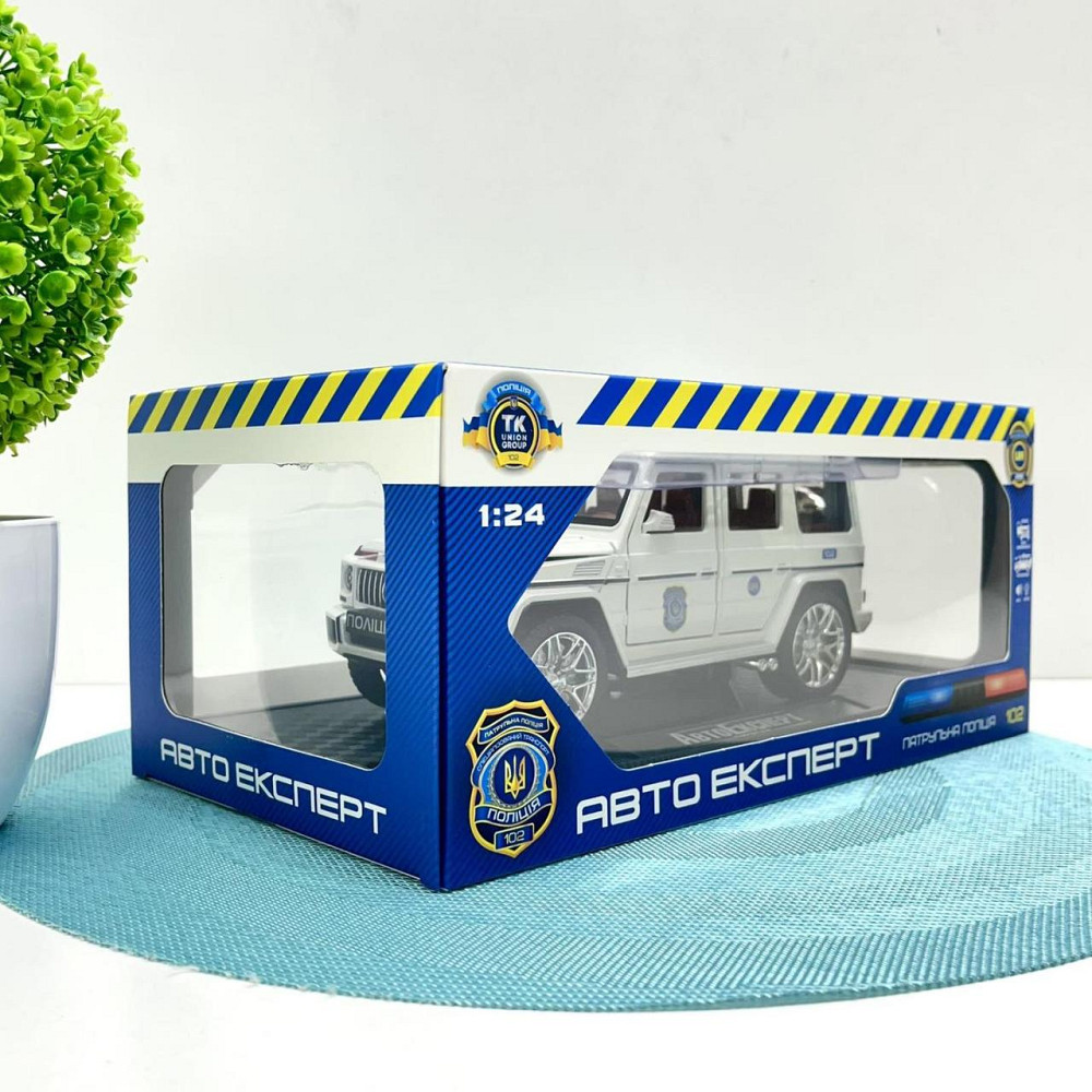 Машинка Авто Експерт Поліція інерція звук підсвічування двері багажник капот відкриваються 1:24 Біла (32968) Чернигов - изображение 8