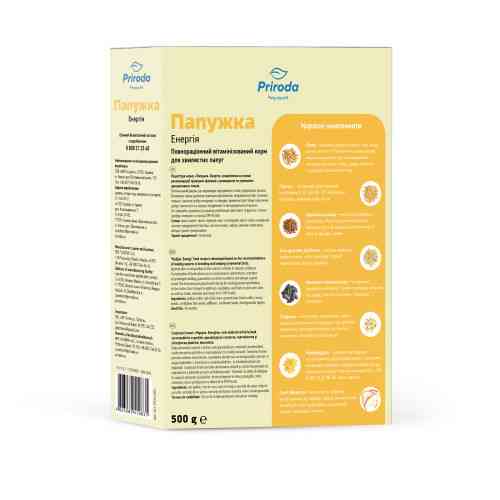 Корм Природа Папужка Енергія для хвилястих папуг 500 г Київ