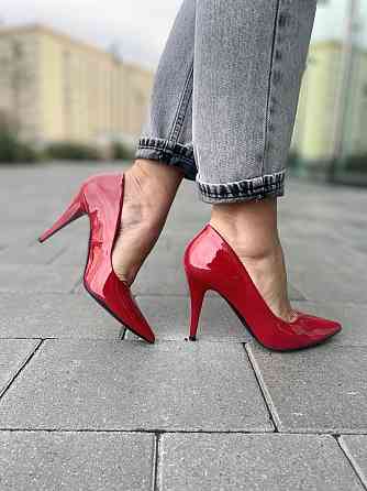 Туфлі жіночі LAVINI червоні шкіра лакована каблук 10см розмір 35 (3730) Коломия