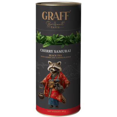 Чай Graff Cherry Samurai Черный с вишней 80 г (4820279610863) Винница - изображение 1