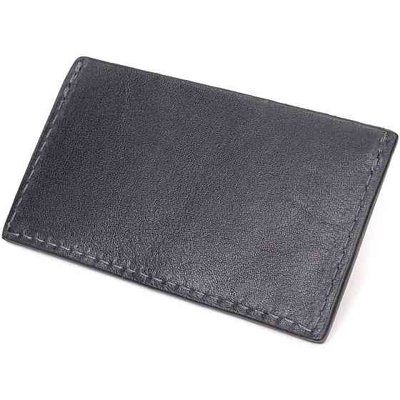 Зручний кард-кейс із натуральної шкіри GRANDE PELLE 11631 Синій Київ