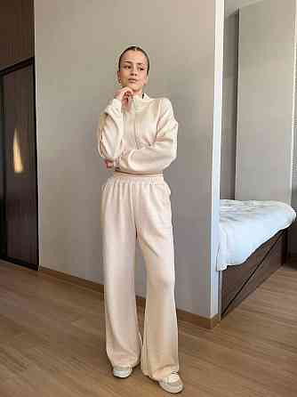 Женский теплый прогулочный костюм из турецкой ангоры Кремовый, 46/48 Одесса