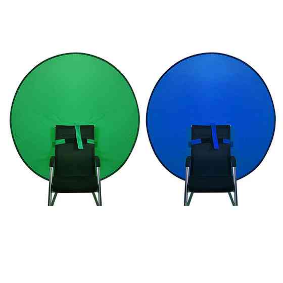 Хромакей на спинку стульчика круглый 140см зеленый синий AC Prof 4607 Киев