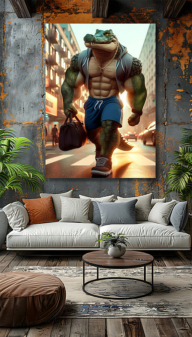 Картина Холсті в спортзал  Крокодил KLM_7 Київ - фото 3