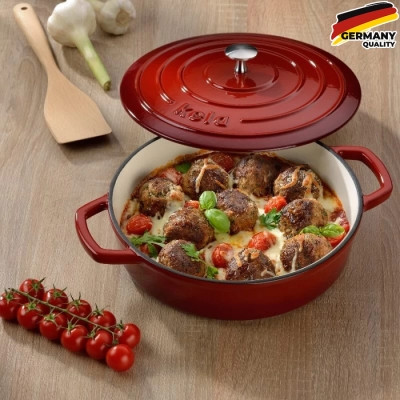 Сотейник Kela Calido Cover 28 см 3,2 л Red (11938) Винница - изображение 3