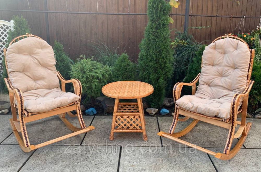 Кресло - качалка плетеная из лозы, набор мебели Киев - изображение 7