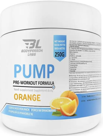 Передтренувальний комплекс Bodyperson Labs Pre-Workout Formula 250g апельсин Київ