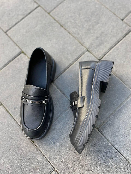 PLPS Лофери жіночі PLPS чорні натуральна шкіра 37-41р. (R033-1) Коломыя - изображение 8