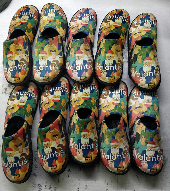 Домашние тапочки с логотипом, логотип на тапочках, вышивка на тапочках Одесса - изображение 2