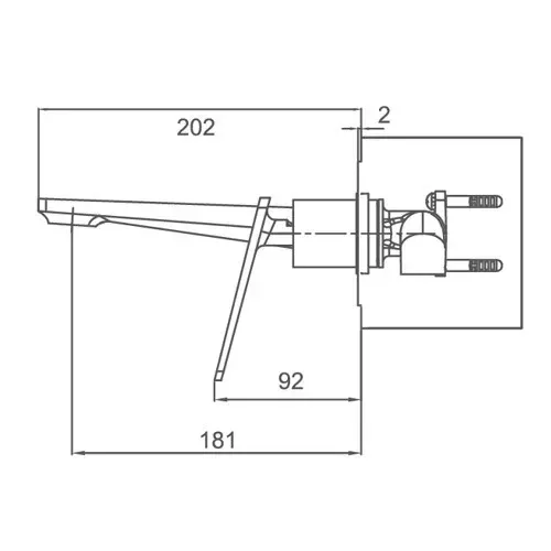 Змішувач для раковини настінний Frap F1057-22 чорний/хром Київ - фото 2
