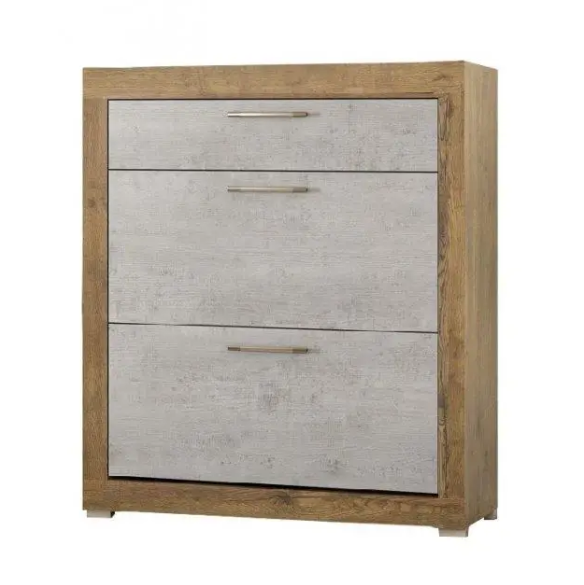 Тумба для взуття Парма 90 Меблі-сервіс Дуб Апріл Бетон Індастрі Львів - фото 1