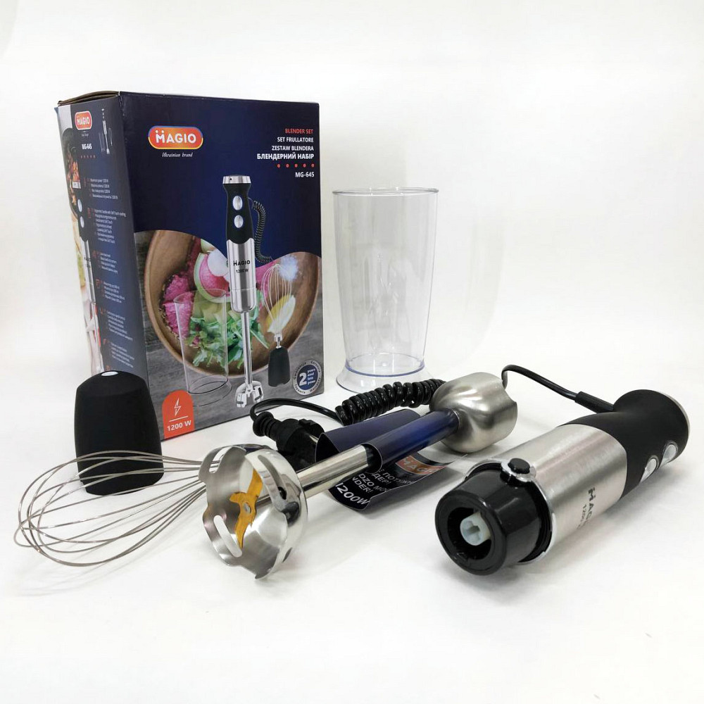 Электрический блендер стационарный для смузи Magio, Блендер для взбивания крема и соусов CA-20 Львов - изображение 10