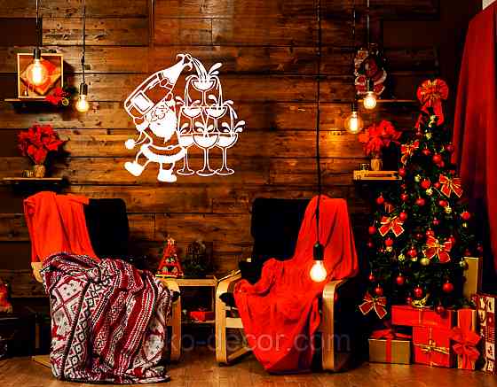 Декоративное настенное Панно «Дед Мороз», Декор на стену Киев