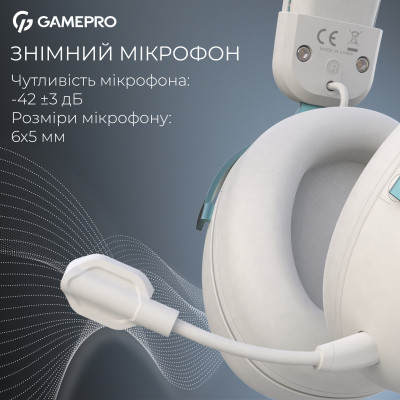 Навушники GamePro Asgard Freya Pro Wireless White/Blue (HSW201WB) Вінниця - фото 3