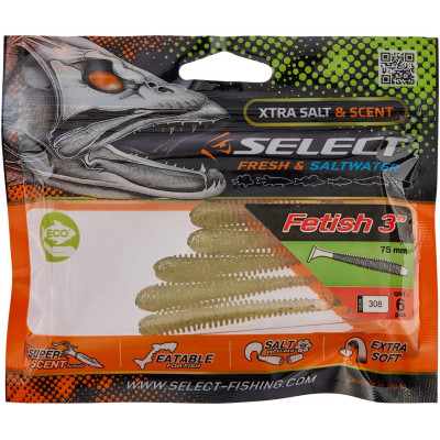 Силикон рыболовный Select Fetish 3" 308 (6 шт/уп) (1870.71.26) Винница - изображение 2