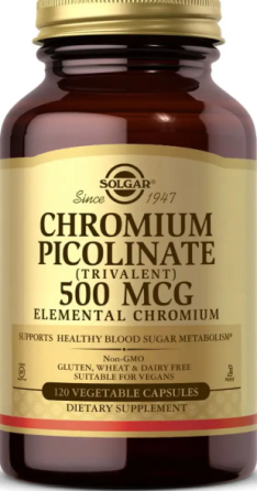 Хром пиколинат SOLGAR Chromium Picolinate 500mcg 120 раст капс Киев