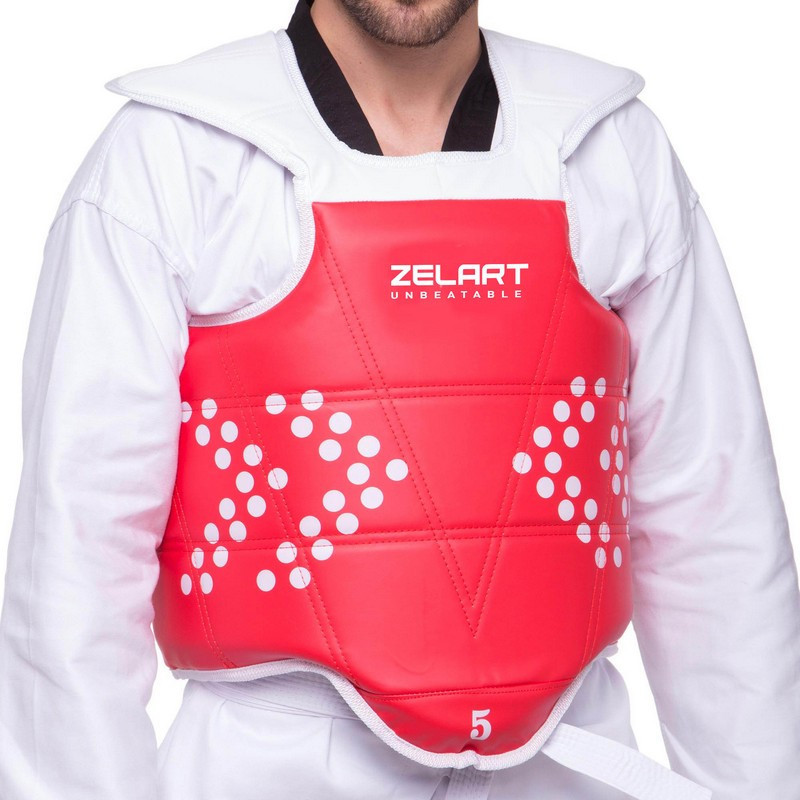 Защита корпуса и ключицы (жилет) двусторонняя Zelart BO-0030 размер 0-5 два цвета Защита для боевых искусств Киев - изображение 7