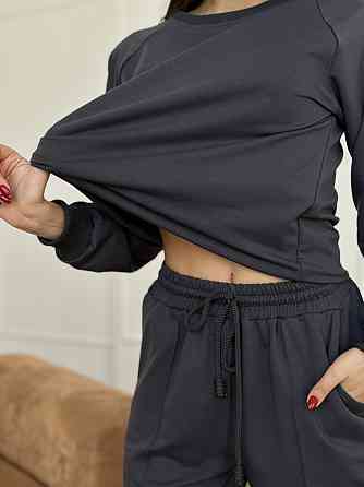 Жіночий спортивний костюм із широкими штанами Сірий XS/S Харків