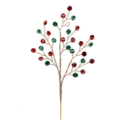 Декоративна гілка YES! Fun з кристалами, 30 см, червона/зелена (974109) Вінниця - фото 1