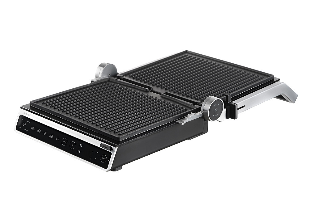 Гриль ARDESTO прижимний 2000Вт, темп. режимів-6, з`ємні пластини, розкриття на 180°, сріблястий Киев - изображение 5