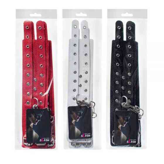 Оковы Leather Double Fix Leg Cuffs, Red Sex Aura Київ