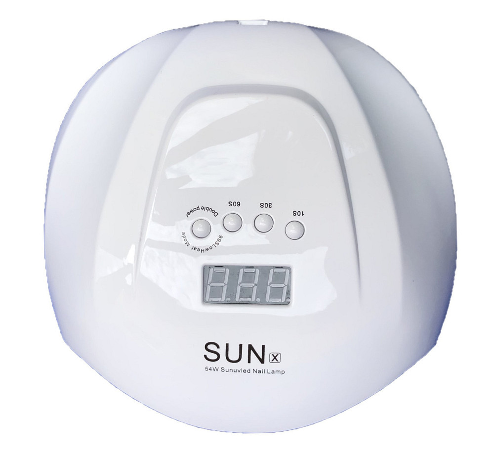 Гібридна UV/LED лампа для манікюру SUN X 54 Вт з пониженням потужності, таймер 10/30/60/99 с, Біла Київ - фото 12