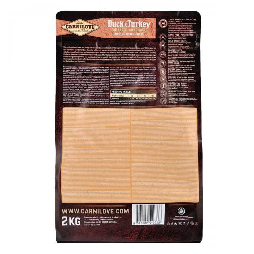 Корм сухий Carnilove Cat Large Breed для дорослих котів великих порід з качкою та індичкою 2 кг Київ - фото 4