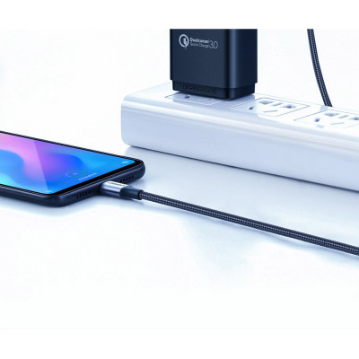 Дата кабель USB 2.0 AM to USB-C 3.0m 3.0A 18W US288 Space Gray Ugreen (60408) Вінниця - фото 9