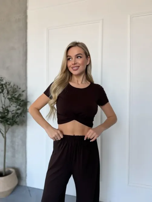 Ідеальний варіант на літо: легкий топ + вільні брюки палаццо Одеса - фото 6