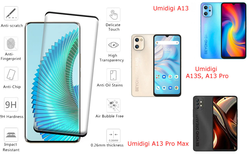 Захисне скло HyperGlass Pro для Umidigi A13, A13S, A13 Pro, A13 Pro Max – максимальна чутливість та захист Київ - фото 2
