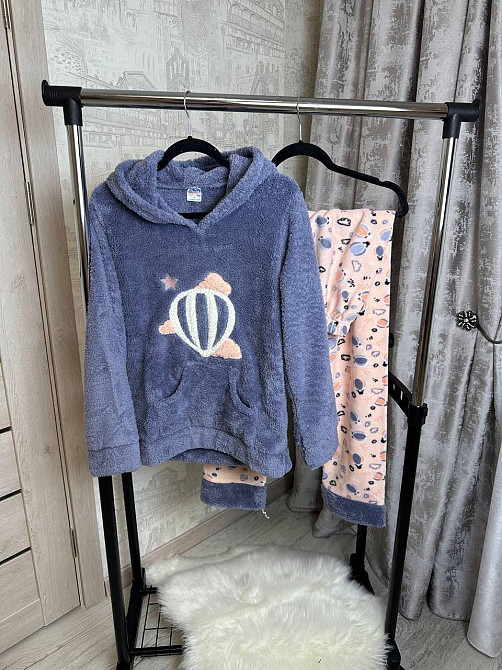 Піжама флісова жіноча Фіолетовий L Харків - фото 5