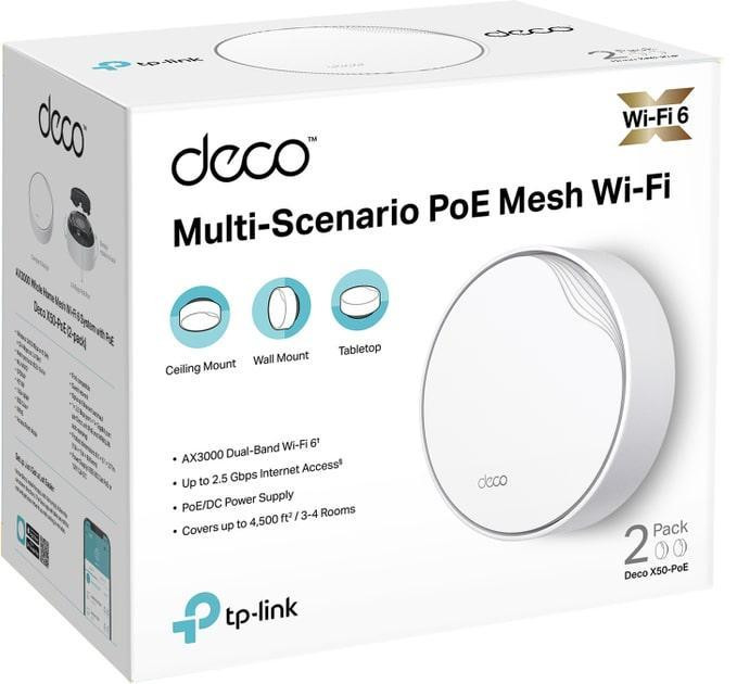 WiFi Mesh система TP-Link Deco X50-PoE (2-pack) white Харків - фото 6